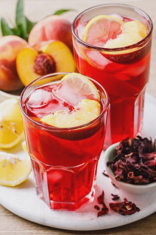 Whiskey’d Peach Hibiscus Green Tea